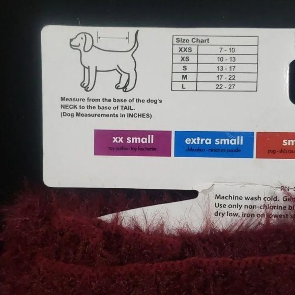 Medium knit aztec red white black dog‎ sweater